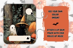 Halloween Black Cat Gift Card, Cartoon Halloween Money Card Product Image 2