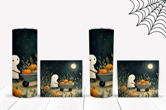 Cartoon Halloween Tumbler, Halloween Ghost Tumbler PNG Product Image 2