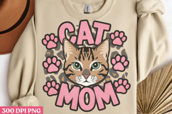Cat Mom PNG, Cat Mom Sublimation PNG Product Image 3