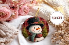 Rustic Snowman Ornament, Christmas Ornament Template Product Image 2