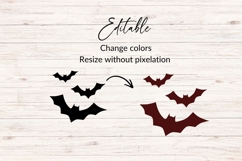 Hand Drawn Flying Bats SVG Product Image 2