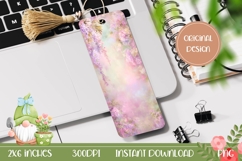 Pink Flowers Bookmark Printable, Wisteria Bookmark Design Product Image 1