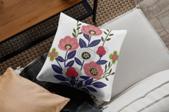 Colorful Wildflower Bouquet Embroidery Design Product Image 2