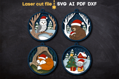 Christmas Ornaments Bundle SVG laser cut file for Glowforge Product Image 2