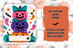 Cute Halloween Pumpkins Money Card, Halloween Money Card Product Image 2