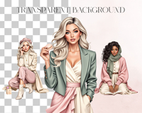 Café de Noël Watercolor Clipart Set, Paris Christmas Product Image 2