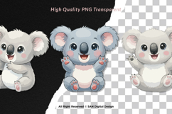 15 Bundle Watercolor Cute Koala Animal Sleeping Kids Sticker Product Image 2