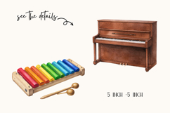 Watercolor Music Instruments Clipart Product Image 2