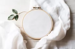 Embroidery Hoop Mockup | Cross Stitch Mockup | Sewing Mockup Product Image 2