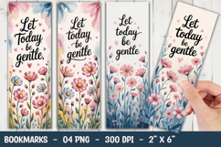 Gentle Quote Floral Bookmark Sublimation Product Image 1