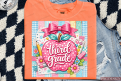 Floral Back To School Apple Coquette Bundle PNG Design | Kin Product Image 2