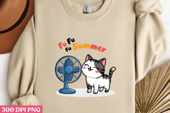 FU FU SUMMER PNG, Funny Cats Sublimation Quotes PN Product Image 2