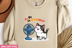 FU FU SUMMER PNG, Funny Cats Sublimation Quotes PN Product Image 2