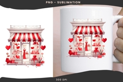 Watercolor Valentine shop png design for T-shirts Product Image 2