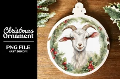 Christmas Baby Goat PNG Clipart for Sticker Coaster Ornament Product Image 2