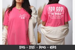 For God So Loved the World Inspirational SVG T-shirt Design Product Image 4
