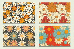 70s Retro Daisy Flowers Cutting Boards sublimation Design Product Image 2