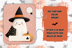 Printable Halloween Ghost Money Card, Halloween Money Card Product Image 2