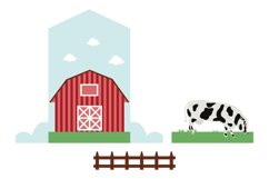 Grazing Cow at The Farm 3D Pop Up Layered Template Product Image 2