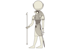 Khonsu.Egyptian ancient symbol. Culture.Design element. Product Image 2