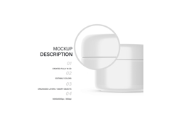 Plastic Cream Jar - PSD Mockup Product Image 2