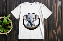 Cute Baby Elephant Clipart Sublimation PNG Product Image 2