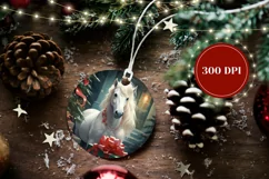 Christmas Ornament Design, Christmas Horse Ornament PNG Product Image 2