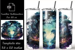 Halloween Tumbler Wrap Sublimation Design for 20oz Tumbler Product Image 1