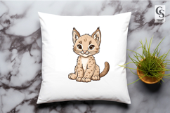 Cute Baby Lynx Clipart Sublimation PNG Product Image 2