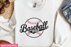 Baseball Mama PNG, Baseball Mama Sublimation PNG Product Image 3