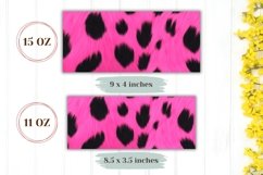Pink Leopard Print Mug Template, Pink Mug Sublimation Product Image 2