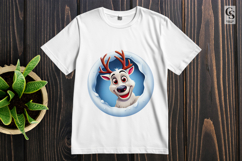 Cute Reindeer Clipart Sublimation PNG Product Image 2