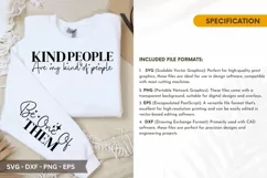 Kind people are my SVG - Positivity Sleeve T shirt Design Product Image 2