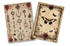 Gothic Butterfly Junk Journal Pages Product Image 2