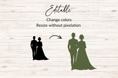 Bride And Groom Silhouette SVG Product Image 2