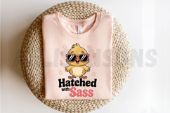 Cute Chick With Sunglasses Hatched With Sass Sublimation Product Image 2