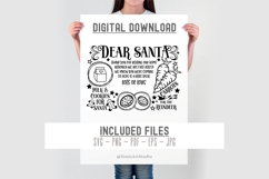 Dear santa tray svg, milk and cookies svg, reindeer carrots Product Image 2