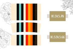 Retro Stripes Tumbler Template, Abstract 40 Oz Tumbler Wrap Product Image 2