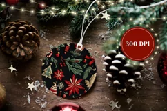 Christmas Tree Gift Tag PNG, Embroidery Christmas Ornament Product Image 2