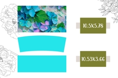 Blue Tumbler Wrap Design, Hydrangea 40 Oz Tumbler PNG Product Image 2