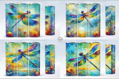 4 Dragonfly Tumbler Sublimation, 20 oz Tumbler Wrap Product Image 2