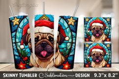 Stained Glass Christmas Dog Wrap - Stained Glass Tumbler Product Image 1