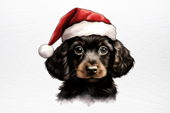 Christmas Peeking Dogs Clipart PNG Product Image 2