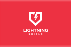 Lightning Shield Vector Logo Design Product Image 2