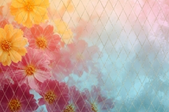 Pink Flowers Background PNG, Floral Background Designs Product Image 2