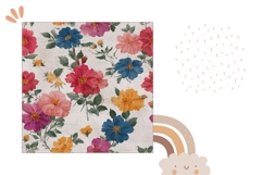 Cute Pillow Case PNG, Vintage Flowers Pillow Sublimation Product Image 2