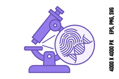 Purple Microscope Research Icon Product Image 1