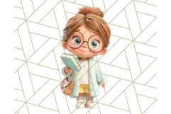 Kawaii City Girl PNG Clipart, Soft Dreamy Style Clip Art Product Image 2