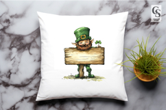 Cute Leprechaun Sign Clipart Sublimation PNG Product Image 2