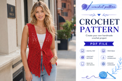Crochet Peplum Vest Pattern PDF Product Image 8